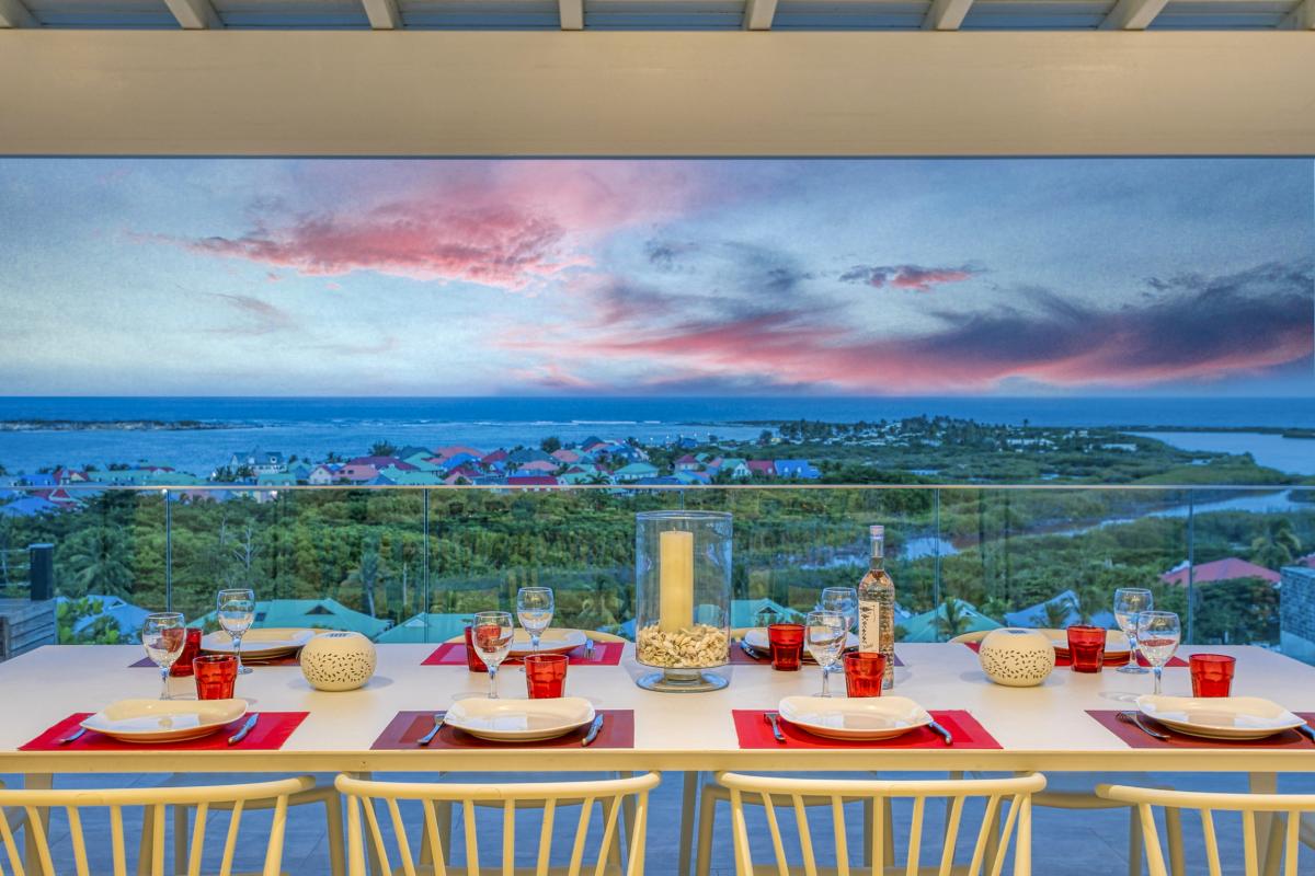 Location villa Mango Baie Orientale Saint Martin_ Terrasse Nuit 49